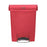 Saalfeld Redistribution Slim Jim Trash Can 8 gal. Rectangular Red Plastic Step On - 1883564