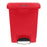 Rubbermaid Slim Jim - Trash Can 8 gal. Rectangular Red Plastic Step On - 1883564