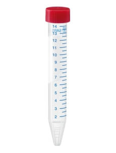 Sarstedt - Centrifuge Tube Conical Bottom Plain 17 X 120 mm 15 mL Red Screw Cap Polypropylene Tube - 62.554.502
