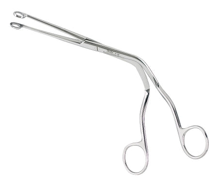 Miltex Catheter Forceps Magill 9 Inch Surgical Grade Stainless Steel NonSterile NonLocking Finger Ring Handle Angled - 25600