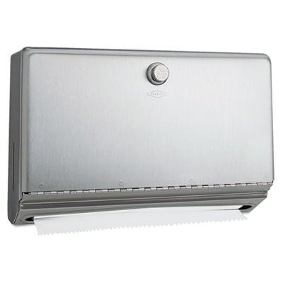 Saalfeld Redistribution ClassicSeries Paper Towel Dispenser Satin Finish Stainless Steel Manual 275 Count Surface Mount - B-2621