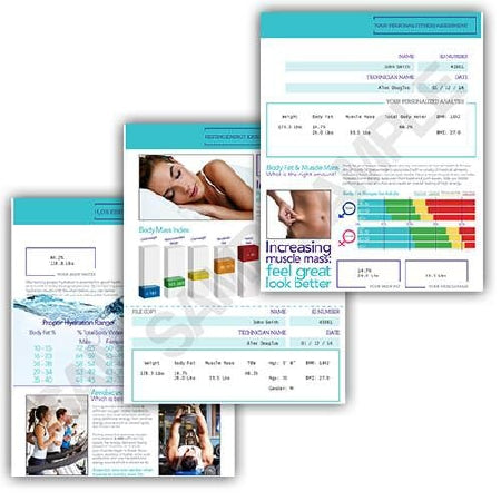 Health O Meter Health O Meter Illustrated Printout Stationary For use with Professional Body Composition Scales (Item #s: 1004300, 1004301, 1004299) - IPO-ADU
