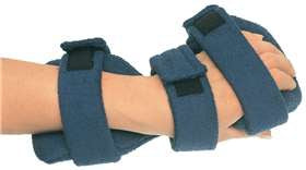 ComfySplints - Deviation Resting Hand Splint Foam / Terry Cloth / Metal Left or Right Hand Blue One Size Fits Most - 510748