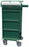 Harloff Value Line Punch Card Medication Cart 21.3 X 21.5 X 47 Inch, 43.25 Inch Writing Surface 4 Drawers Hammertone Green - VLT240PC