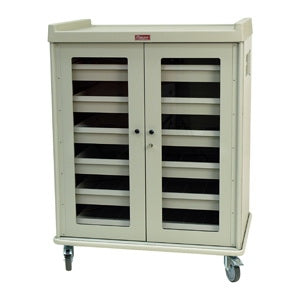 Harloff Intraocular Lens Storage Cart 30.75 X 43.4 X 55.5 Inch 6 Drawers Hammertone Black - IOL1260