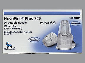 NovoFine Plus - Insulin Pen Needle 32 Gauge 1/16 Inch Length NonSafety - 00169185550