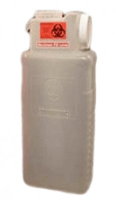 Post Medical Sharps Container 1-Piece 2.5 Gallon Translucent Screw Lid - 1101-LPBW
