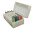 General Data Company Slide Box with Hinged Cover 3.25 Inch, Blue, 10 Positions For 1 X 3 Inch Microscope Slides - SB-10P-B