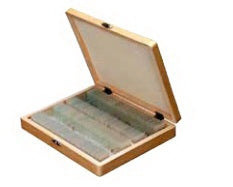 General Data Company Slide Box with Hinged Cover 1.3 X 6.75 X 8.75 Inch, 100 Positions For 1 X 3 Inch Microscope Slides - SB-100-W