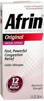 Afrin Original - Sinus Relief 0.05% Strength Nasal Spray 30 mL - 04110081125