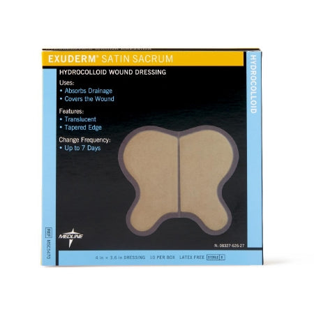 Exuderm Satin - Hydrocolloid Dressing 3-3/5 X 4 Inch Sacral Sterile - Medline - MSC5470