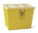 Medline - Chemotherapy Waste Container 8 Gallon Yellow Base / White Lid Vertical Entry Gasketed Port Lid - MDS706308