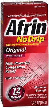 Bayer Afrin No Drip Original Sinus Relief 0.05% Strength Nasal Spray 15 mL - 4110081119