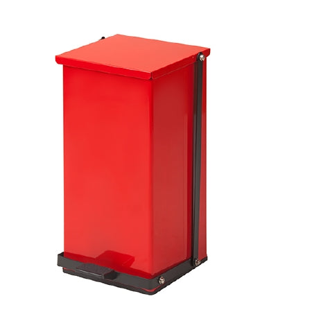 Clinton Industries Premium Trash Can 32 Quart Rectangular Red Steel Step On - TP-32R