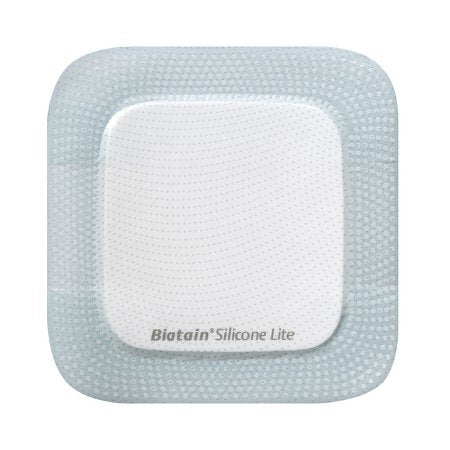 Biatain Silicone Lite - Thin Silicone Foam Dressing 2 X 2 Inch Square Silicone Adhesive with Border Sterile - 33452