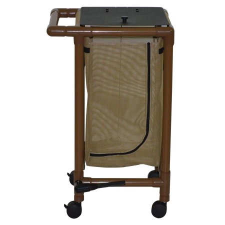 MJM International - Single Hamper with Bag 4 Casters 14.46 gal. - WT214-S-FP