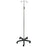 MRIequip.com LLC IV Pole 4-Hook Aluminum Base, 5 Casters - IV-1007