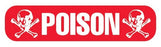 United Ad Label Pre-Printed Label Warning Label POISON Red 3/8 X 1-5/8 Inch - ULFP108