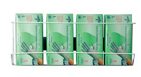 Alimed - Glove Box Holder Vertical Mounted 4-Box Capacity White 3-3/4 X 11 X 22 Inch Coated Wire - 924749