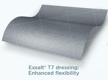 Crawford Healthcare Exsalt T7 Silver Dressing 4 X 8 Inch Rectangle Sterile - PN-09-0104