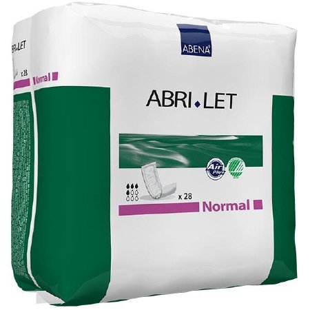 Abena North America Abri-Let Normal Incontinence Booster Pad 4 X 15 Inch Moderate Absorbency Fluff / Polymer Unisex Disposable - 300216