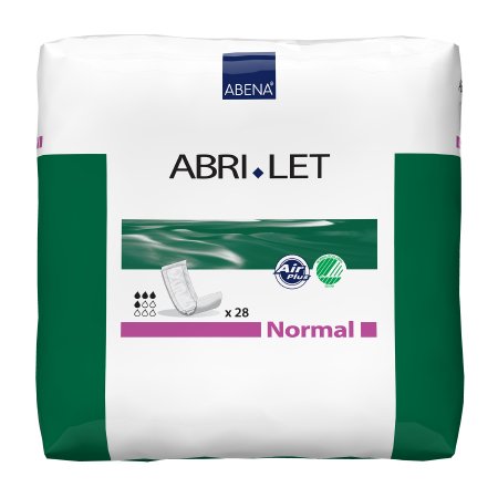 Abri-Let Normal - Incontinence Booster Pad 4 X 15 Inch Moderate Absorbency Fluff / Polymer Core One Size Fits Most Adult Unisex Disposable - 300216