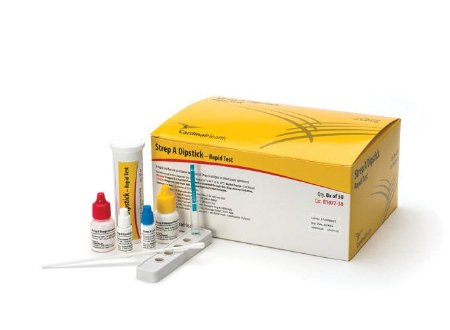 Cardinal Cardinal Health Rapid Test Kit Infectious Disease Immunoassay Strep A Test Throat Swab Sample CLIA Waived 50 Tests - B1077-30