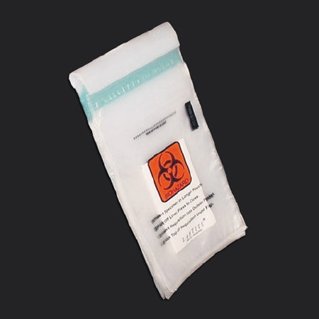 Globe Scientific - Specimen Transport Bag with Document Pouch and Absorbent Pad 6 X 10 Inch Adhesive Closure Biohazard Symbol NonSterile - 4923