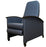 Winco XL Cozy Comfort Premier 3-Position Recliner Black Nylon Caster Nylon Caster - 5670-08-00-00-00-RT