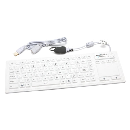 Welch Allyn Keyboard For All Computer Capability Waterproof, True Type Constructions, White - 9970-013