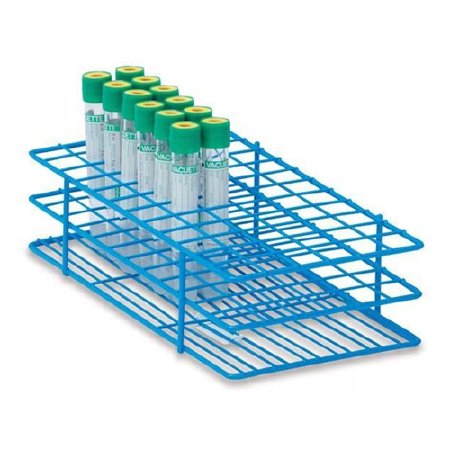 Medco Manufacturing - Syringe Rack Test Tube Rack 72 Place 10 mL Tube Size Blue 2-1/2 X 5 X 9-1/2 Inch - SR10