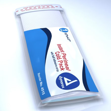 Dynarex - Instant Cold Pack Perineal One Size Fits Most 4-1/2 X 12 Inch Plastic / Calcium Ammonium Nitrate / Water Disposable - 4515