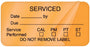 United Ad Label Pre-Printed Label Communication Fill In Serviced / Date _____By / Due __________ Serviced Performed, CAL, PM, PT, ST / Donot Remove Label Fluorescent Orange 1 X 2 Inch - ULBE130