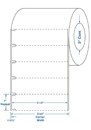 Centurion - Blank Label Laboratory Use White Paper 1 X 3-1/2 Inch - Medline - DTL998PH
