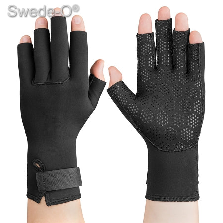 Swede-O Thermal Arthritic - Arthritis Gloves Open Finger Medium Over-the-Wrist Length Hand Specific Pair Stretch Fabric - WST-6838-MED