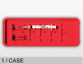 Viscot Industries Soffzone Syringe Tray Red, 3 X 9 Inch - FSY309RED