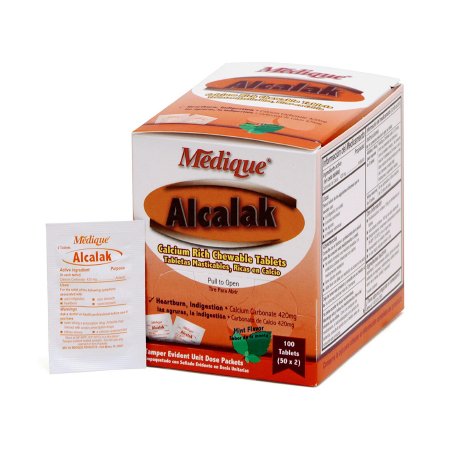 Alcalak - Antacid 420 mg Strength Chewable Tablet 500 per Box - 10113