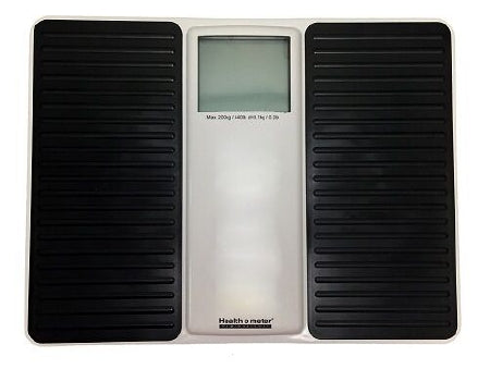 Health O Meter Health O Meter Floor Scale Digital LCD Display 500 lbs. Black / White AC Adapter / Battery Operated - 880KLS