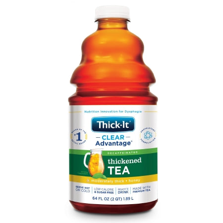 Thick-It Clear Advantage - Thickened Decaffeinated Beverage 64 oz. Bottle Tea Flavor Ready to Use Honey Consistency - B630-A7044
