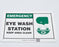 Accuform Signs Lab Safety Supply First Aid Sign Emergency Eye Wash Station w/Symbol - FSD928VP