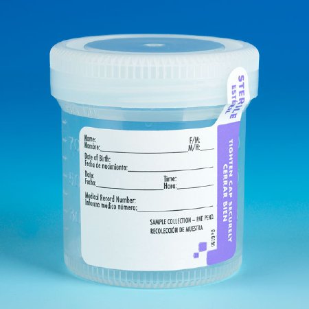 Tite-Rite - Specimen Container 53 mm Opening 90 mL (3 oz.) Screw Cap Patient Information Sterile - 6526