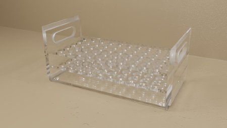 Mitchell Plastics - Stacking Test Tube Rack 50 Place 20 mm Tube Size Clear 5-1/2 X 5-1/2 X 11 Inch - STTR-5020