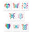 Smilemakers  144 Per Unit Rainbow Glitter Designs Temporary Tattoo 1.25 Inch - NTY246