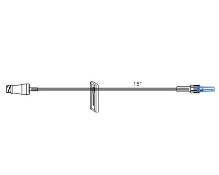 ICU Medical Extension Set 17 Inch Tubing 2 Ports DEHP-Free - C33309
