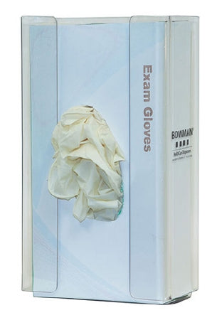 Narrow - Glove Box Holder Horizontal or Vertical Mounted 1-Box Capacity Clear 2-15/16 X 5-11/16 X 9-7/8 Inch Plastic - GP-071