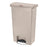 Saalfeld Redistribution Slim Jim Trash Can 13 gal. Rectangular Beige Plastic Step On - 1883458