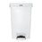 Saalfeld Redistribution Slim Jim Trash Can 13 gal. Rectangular White Plastic Step On - 1883557