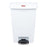 Rubbermaid Slim Jim - Trash Can 13 gal. Rectangular White Plastic Step On - 1883557