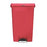Saalfeld Redistribution Slim Jim Trash Can 18 gal. Rectangular Red Plastic Step On - 1883568