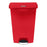 Rubbermaid Slim Jim - Trash Can 18 gal. Rectangular Red Plastic Step On - 1883568